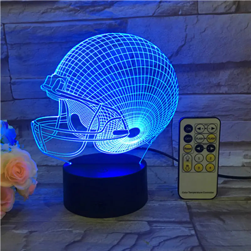 LED Visual Light Football Cap Night Lamp for Holidays